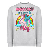 Heather Grey unicorns are born in may Heavyweight Sweatshirt - Jasminsmagicworld