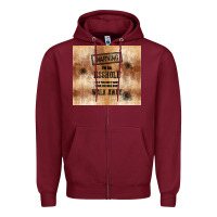 Burgundy warning i'm an asshole with rusty background Zipper Hoodie - TumblerDesignByShophia