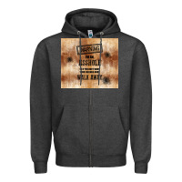 Charcoal Heather warning i'm an asshole with rusty background Zipper Hoodie - TumblerDesignByShophia
