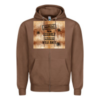 Chestnut warning i'm an asshole with rusty background Zipper Hoodie - TumblerDesignByShophia