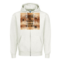 Oatmeal Heather warning i'm an asshole with rusty background Zipper Hoodie - TumblerDesignByShophia