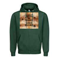 Sports Green warning i'm an asshole with rusty background Zipper Hoodie - TumblerDesignByShophia