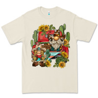Bone western gnome truck cactus sunflower Premium Tee - BarkalooDesign