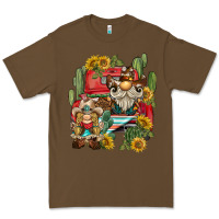 Cacao western gnome truck cactus sunflower Premium Tee - BarkalooDesign