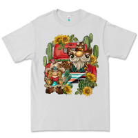 Dove Grey western gnome truck cactus sunflower Premium Tee - BarkalooDesign