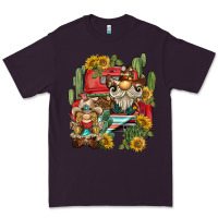 Plum western gnome truck cactus sunflower Premium Tee - BarkalooDesign