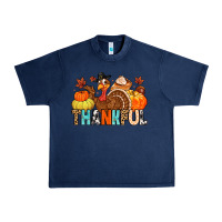 Navy thankful Urban Heavy Tee - MaliasSmallBusiness