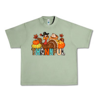 Oil Green thankful Urban Heavy Tee - MaliasSmallBusiness
