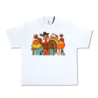White thankful Urban Heavy Tee - MaliasSmallBusiness