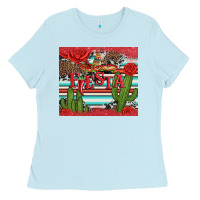 Baby Blue fiesta with pepper Ladies Tee - Artiststas