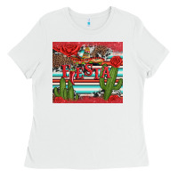 White fiesta with pepper Ladies Tee - Artiststas