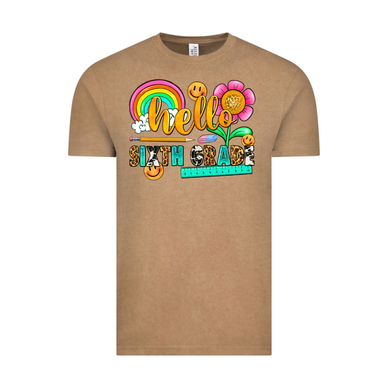 Hello Sixth Grade Vintage Tee by NancyCooperArtShop | Teevron