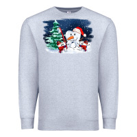 Heather Grey teeth snow party costom ado Premium Sweatshirt - OliviaCreatesArt