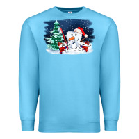 Ocean Blue teeth snow party costom ado Premium Sweatshirt - OliviaCreatesArt