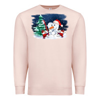 Pale Pink teeth snow party costom ado Premium Sweatshirt - OliviaCreatesArt