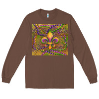 Chestnut mardi gras fleur de lis Long Sleeve Tee - RanaPortraitStore