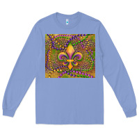 Colony Blue mardi gras fleur de lis Long Sleeve Tee - RanaPortraitStore