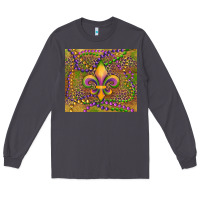 Smoke mardi gras fleur de lis Long Sleeve Tee - RanaPortraitStore