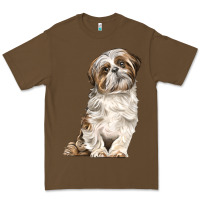Cacao Shih Tzu Dog Premium Tee - LillyAllenDesigns