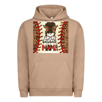 Pigment Burro Baseball Mom Messy Bun Urban Hoodie - CowhideDigitalArt