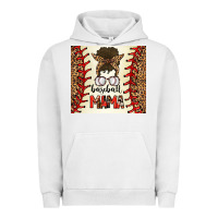 Pigment Lunar Rock Baseball Mom Messy Bun Urban Hoodie - CowhideDigitalArt