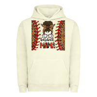 Pigment Pistachio Baseball Mom Messy Bun Urban Hoodie - CowhideDigitalArt