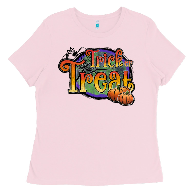 Trick Or Treat White Ladies Tee by JahusDesignShop | Teevron