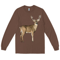 Chestnut white tailed buck deer Long Sleeve Tee - LillyAllenDesigns