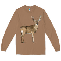 Toasted Coconut white tailed buck deer Long Sleeve Tee - LillyAllenDesigns