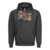 Charcoal Heather Love Horse Zipper Hoodie - HowdyJamesFarm