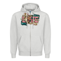 Dove Grey Love Horse Zipper Hoodie - HowdyJamesFarm