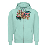 Seafoam Love Horse Zipper Hoodie - HowdyJamesFarm