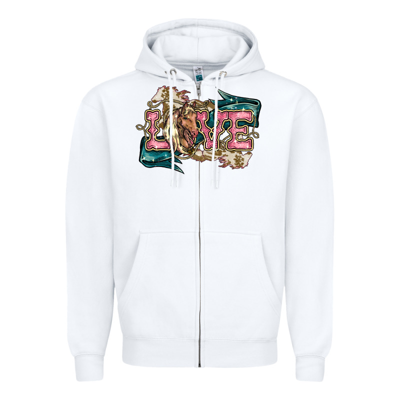 Love Horse Zipper Hoodie by HowdyJamesFarm | Teevron