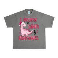 Tornado i believe in santa & dinosaurs pink Urban Heavy Tee - MaliasSmallBusiness
