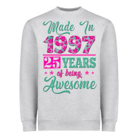 Heather Grey made in 1997, 25 years of being awesome Heavyweight Sweatshirt - Jasminsmagicworld
