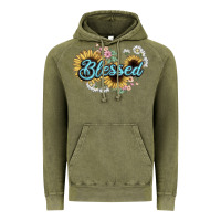 Vintage Olive blessed Vintage Hoodie - NancyCooperArtShop