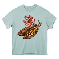 Arona cacao beans and flowers Heavy Core Tee - AdoDesignShop