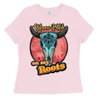 Bubblegum Pink blame it all on my roots black Ladies Tee - JahusDesignShop