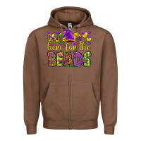 Chestnut Here for the beads Zipper Hoodie - HowdyJamesFarm