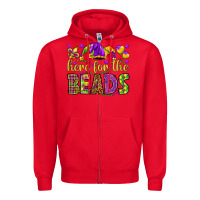 Red Here for the beads Zipper Hoodie - HowdyJamesFarm