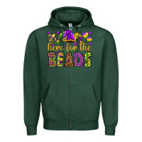 Sports Green Here for the beads Zipper Hoodie - HowdyJamesFarm