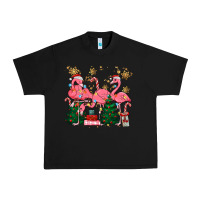 Black christmas flamingos Urban Heavy Tee - MaliasSmallBusiness