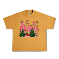 Peanut Butter christmas flamingos Urban Heavy Tee - MaliasSmallBusiness