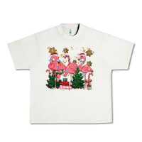 Pistachio christmas flamingos Urban Heavy Tee - MaliasSmallBusiness