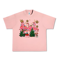 Salmon christmas flamingos Urban Heavy Tee - MaliasSmallBusiness