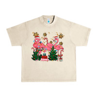 Sandshell christmas flamingos Urban Heavy Tee - MaliasSmallBusiness