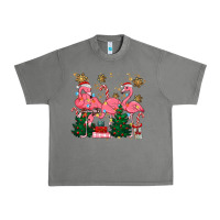 Tornado christmas flamingos Urban Heavy Tee - MaliasSmallBusiness