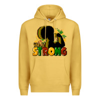 Antique Gold She is strong Black History Premium Hoodie - HowdyJamesFarm