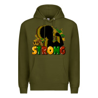 Army Green She is strong Black History Premium Hoodie - HowdyJamesFarm