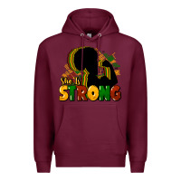 Burgundy She is strong Black History Premium Hoodie - HowdyJamesFarm